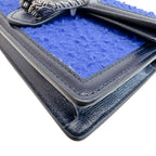 Gucci Dionysus Wool Leather Chain Shoulder Bag Blue — view 4