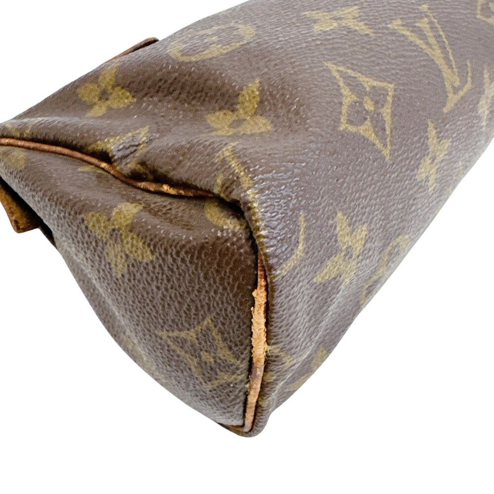 Louis Vuitton Mini Speedy Monogram Canvas Handbag Brown — view 3