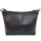 Prada Triangle Logo Leather Black Blue Shoulder Bag — view 2