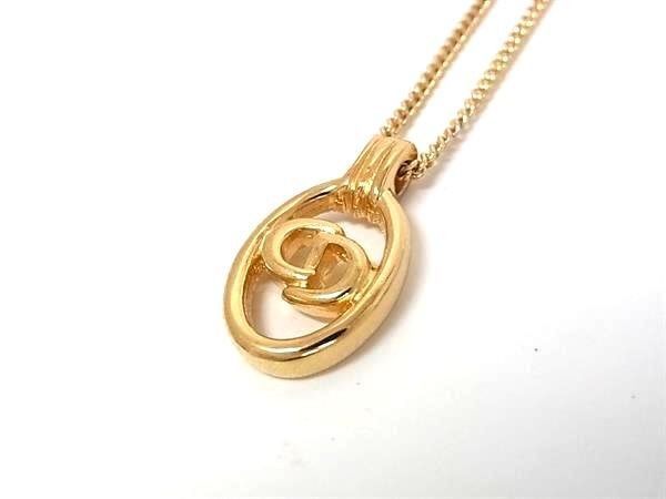 Dior Necklace CD Logo Gold Metal — view 2