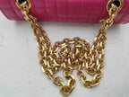 Celine Shoulder Bag Small C Pink Leather Quilted Chain Gold — view 3