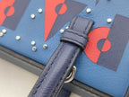 Loewe Handbag Postal Smoo Le City Paris 309.31 Blue Leather 2-Way — view 5