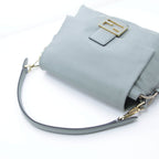 Fendi Mamma Baguette Medium Leather Matcha Green Shoulder Bag — view 4