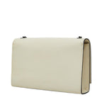 Saint Laurent Cassandra Kate YSL Logo Chain Shoulder Bag White Black Leather — view 2