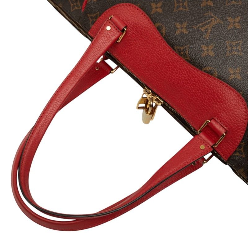 Louis Vuitton Monogram Estrella Tote Shoulder Bag Brown Cerise Red Leather — view 8
