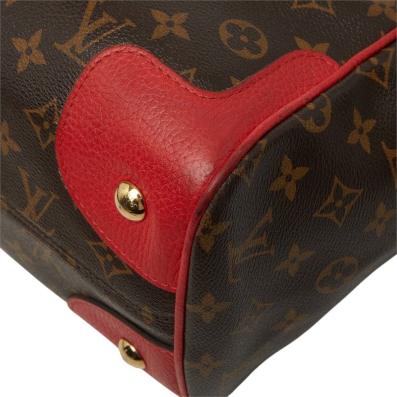 Louis Vuitton Monogram Estrella Tote Shoulder Bag Brown Cerise Red Leather — view 4