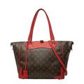 Louis Vuitton Monogram Estrella Tote Shoulder Bag Brown Cerise Red Leather
