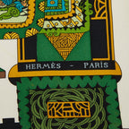 Hermes Carre 90 Astres Et Soleils Celestial and Sun Scarf Large Green White — view 3