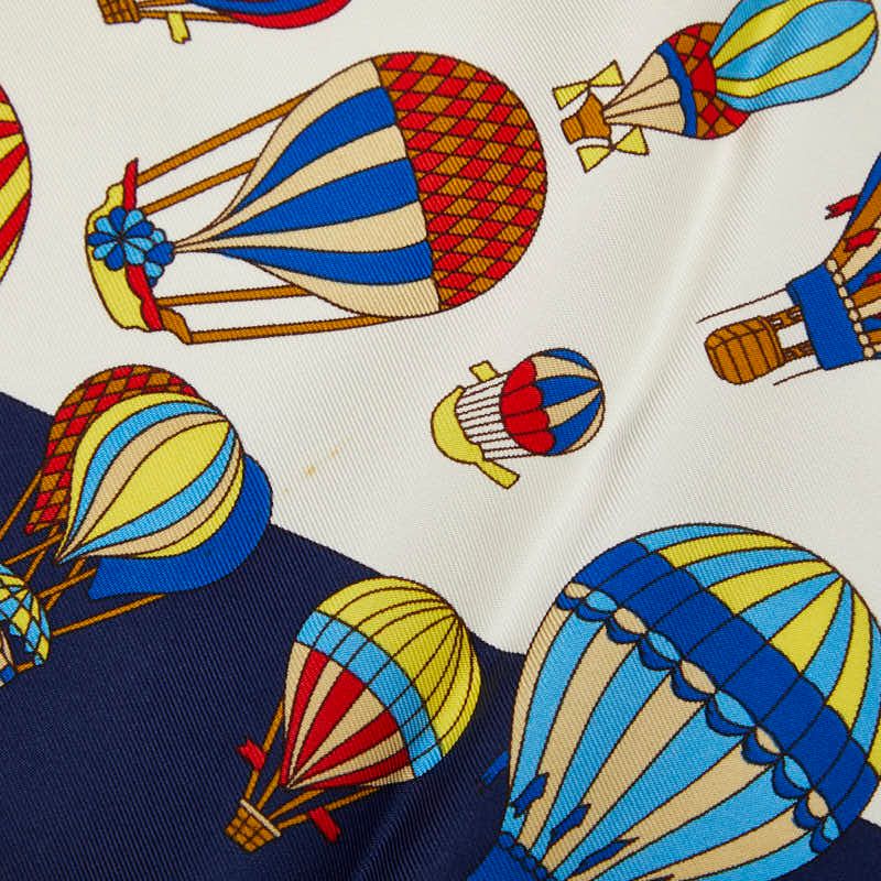 Gucci Balloon Print Scarf Large White Multicolor Silk — view 4