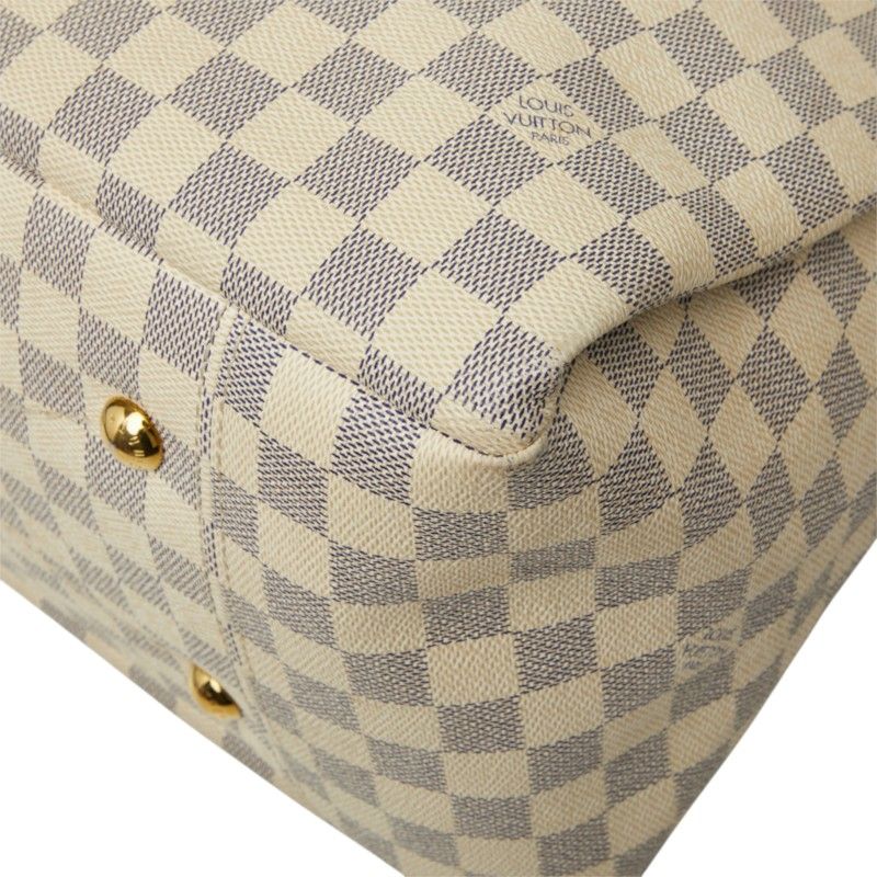 Louis Vuitton Damier Azur Artsy MM Tote White Leather — view 4