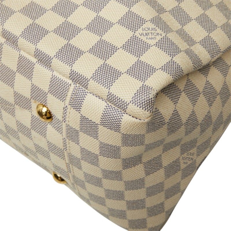 Louis Vuitton Damier Azur Artsy MM Tote White Leather — view 6