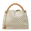 Louis Vuitton Damier Azur Artsy MM Tote White Leather