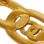 Chanel CC Logo Brooch 93C White Blue Gold Plated — view 3