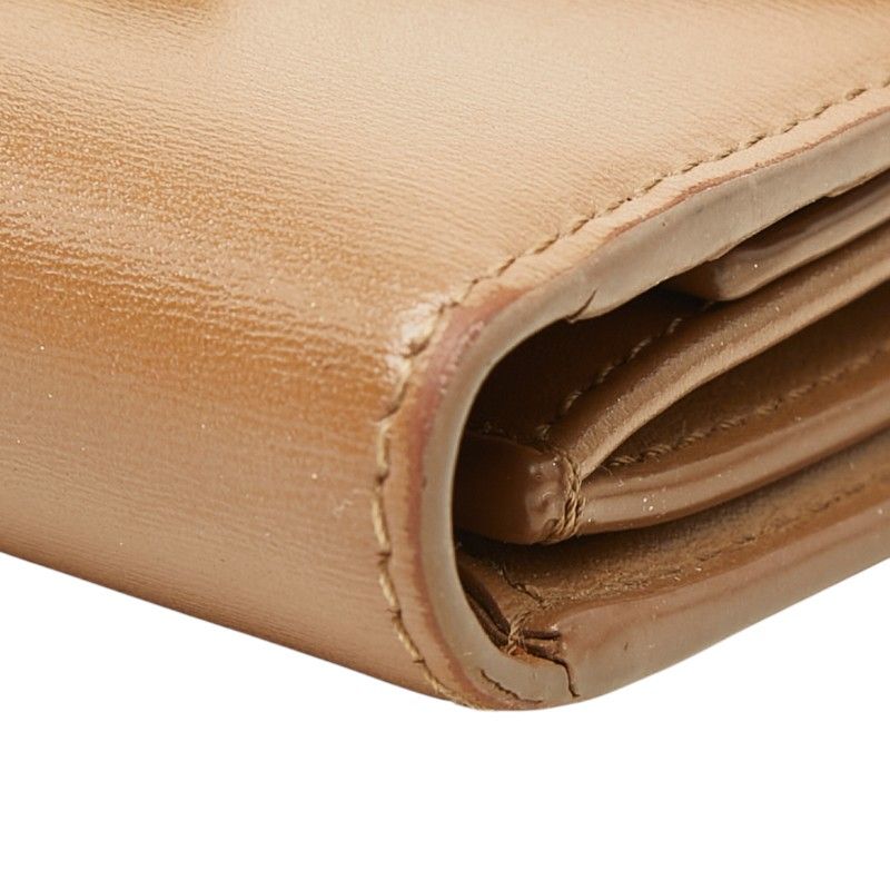 Celine Triomphe Small Flap Wallet Trifold Brown Leather — view 4