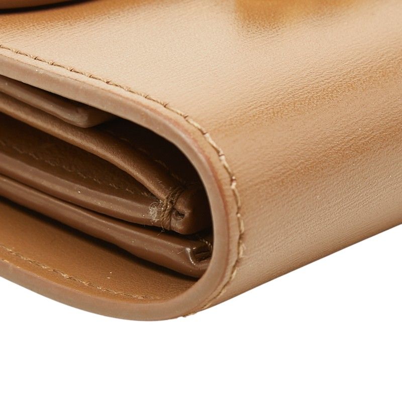 Celine Triomphe Small Flap Wallet Trifold Brown Leather — view 5
