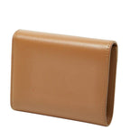 Celine Triomphe Small Flap Wallet Trifold Brown Leather — view 2