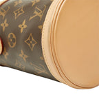 Louis Vuitton Monogram Duffle 2-Way Shoulder Bag Brown Leather — view 5