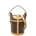 Louis Vuitton Monogram Duffle 2-Way Shoulder Bag Brown Leather