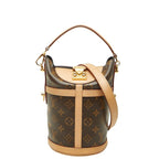 Louis Vuitton Monogram Duffle 2-Way Shoulder Bag Brown Leather