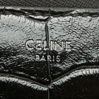 Celine Croco Embossed Zip Around Wallet Black Leather — view 7