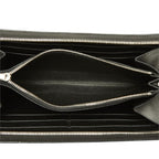 Celine Croco Embossed Zip Around Wallet Black Leather — view 6