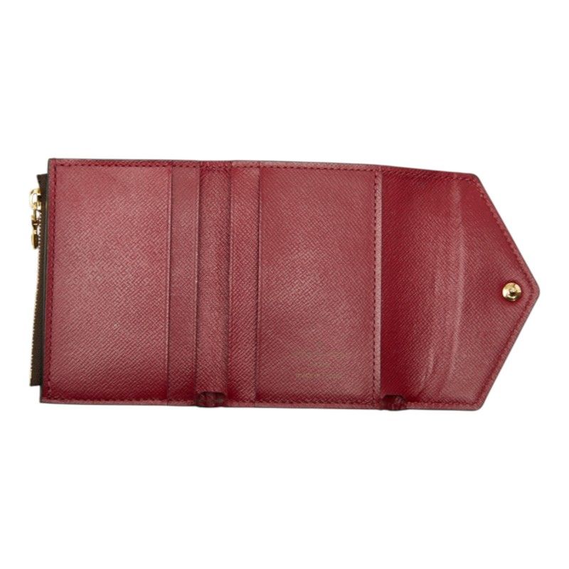 Louis Vuitton Monogram Portefeuille Zoe Trifold Wallet Compact Brown Fuchsia — view 7
