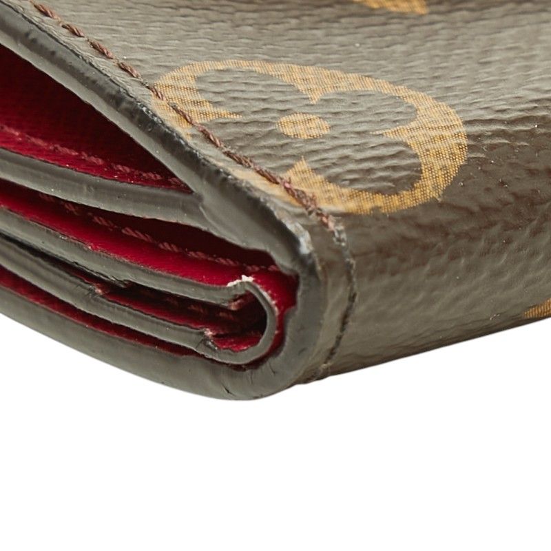 Louis Vuitton Monogram Portefeuille Zoe Trifold Wallet Compact Brown Fuchsia — view 5