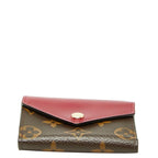 Louis Vuitton Monogram Portefeuille Zoe Trifold Wallet Compact Brown Fuchsia — view 3