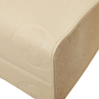 Louis Vuitton Monogram Empreinte on the Go MM Shoulder Bag Cream Ivory Leather — view 4