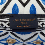 Louis Vuitton Monogram Flower Tile Daily Glam Bucket Hat Navy Blue White — view 5