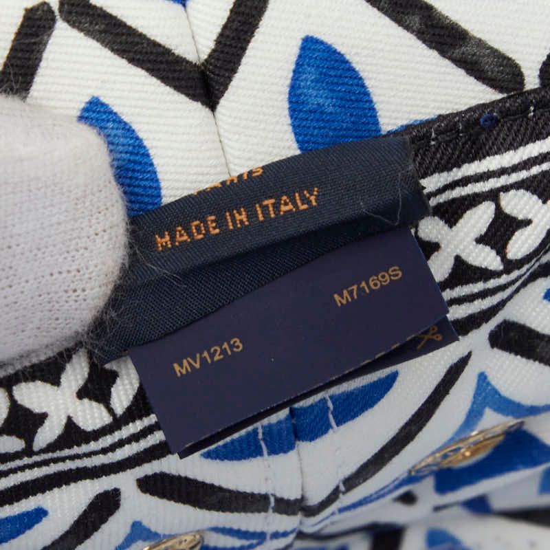 Louis Vuitton Monogram Flower Tile Daily Glam Bucket Hat Navy Blue White — view 6