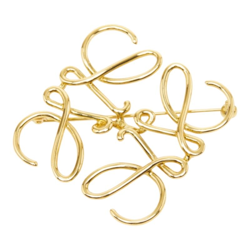 Loewe Anagram Brooch Gold Plated