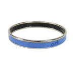 Hermes Bracelet Enamel PM Metal Blue Silver Cloisonne Bangle — view 4