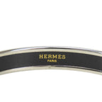 Hermes Bracelet Enamel PM Metal Blue Silver Cloisonne Bangle — view 6
