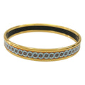 Hermes Email Bangle PM Enamel Bracelet Blue