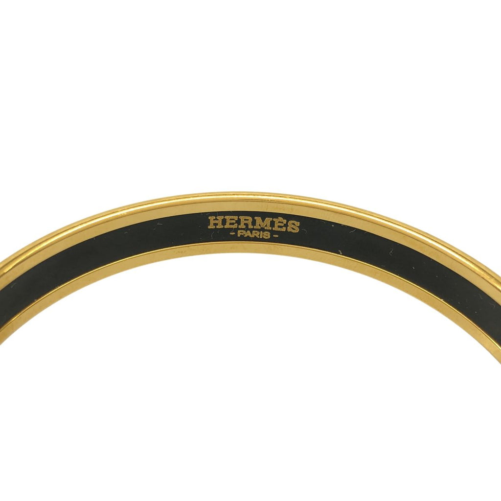 Hermes Email Bangle PM Enamel Bracelet Blue — view 3