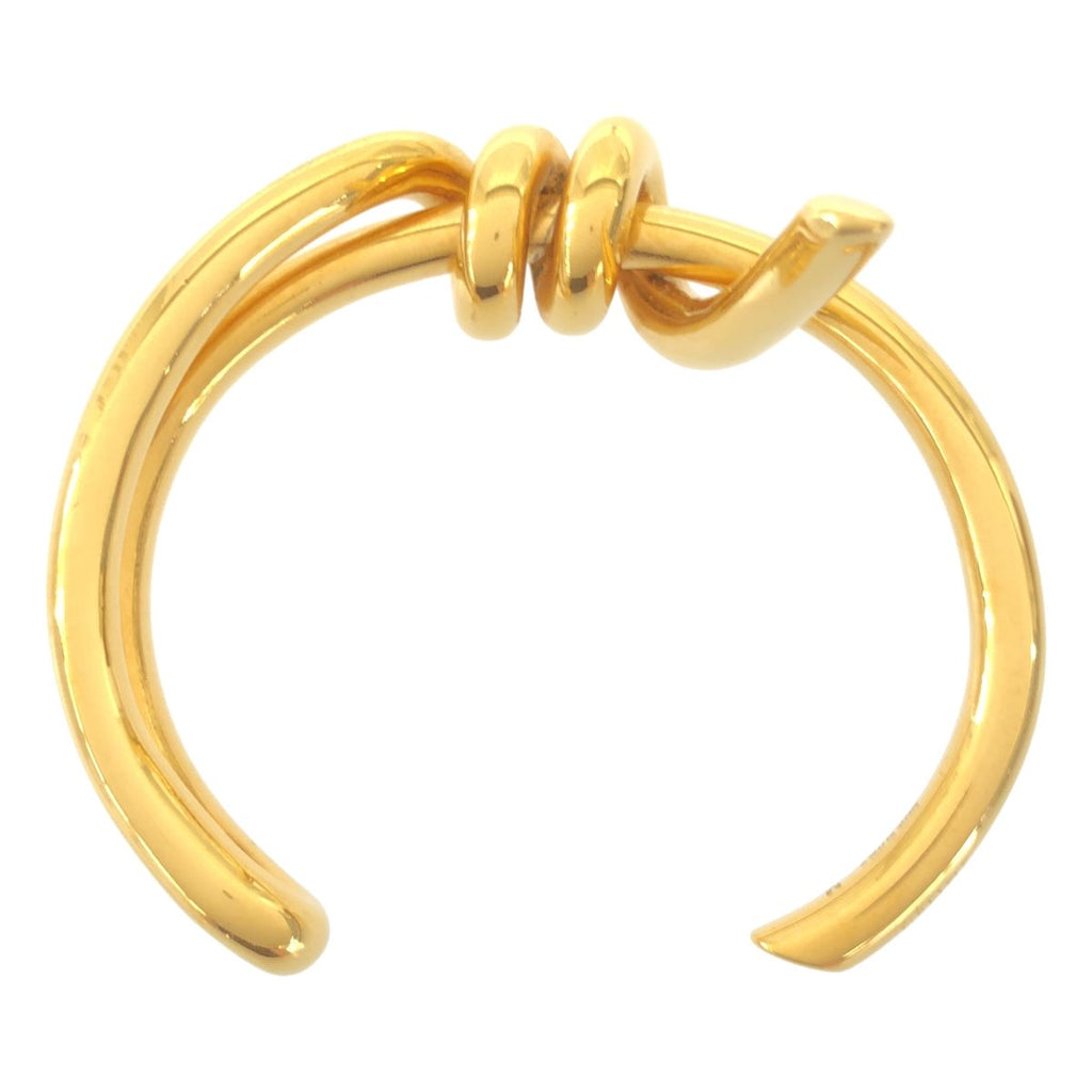 Celine by Phoebe Philo Barbell Extra Thin Knot Bangle Bracelet Gold