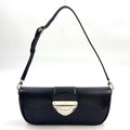 Louis Vuitton Pochette Montaigne Epi Noir Leather Black Shoulder Bag Silver