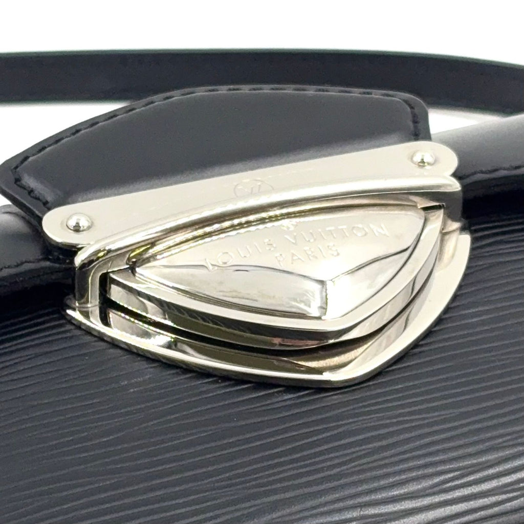 Louis Vuitton Pochette Montaigne Epi Noir Leather Black Shoulder Bag Silver — view 5