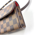 Louis Vuitton Pochette Florentine Damier Ebene Leather Brown Belt Bag Gold — view 8