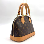 Louis Vuitton Alma BB Monogram Leather Brown Light Handbag Gold — view 2