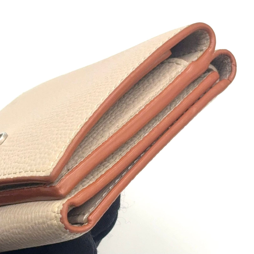 Loewe Anagram Trifold Leather Gray Beige Wallet Silver — view 8