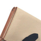 Loewe Anagram Trifold Leather Gray Beige Wallet Silver — view 5
