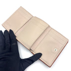 Loewe Anagram Trifold Leather Gray Beige Wallet Silver — view 3