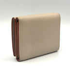 Loewe Anagram Trifold Leather Gray Beige Wallet Silver — view 2