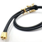 Louis Vuitton LV Blue Leather Metal Gold Black Bracelet — view 6