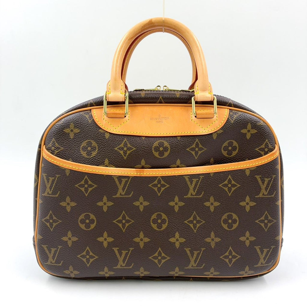 Louis Vuitton Monogram Leather Brown Handbag Gold