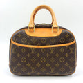 Louis Vuitton Monogram Leather Brown Handbag Gold