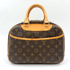 Louis Vuitton Monogram Leather Brown Handbag Gold