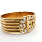 Dior CD Logo Diamond Yellow Gold Clear Ring — view 8